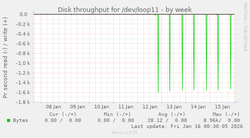 Disk throughput for /dev/loop11